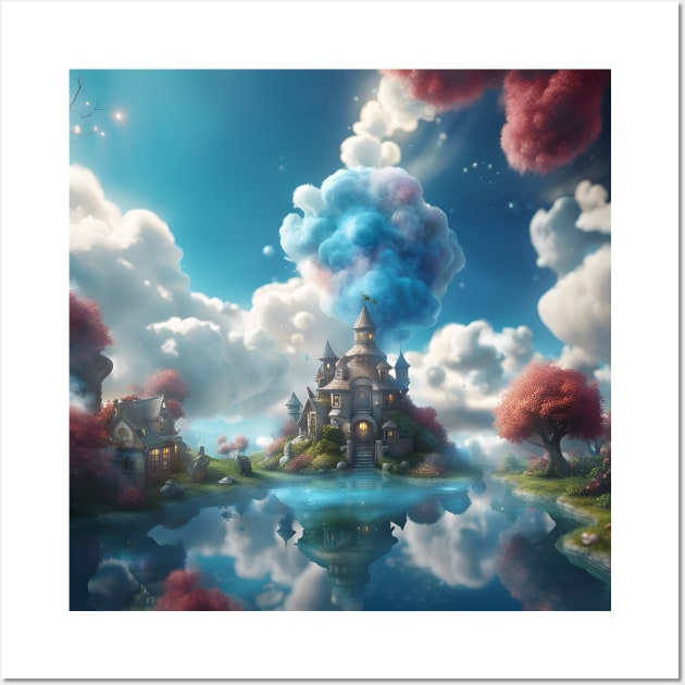 Fairy House on Cloud Wall Art by SmartPufferFish